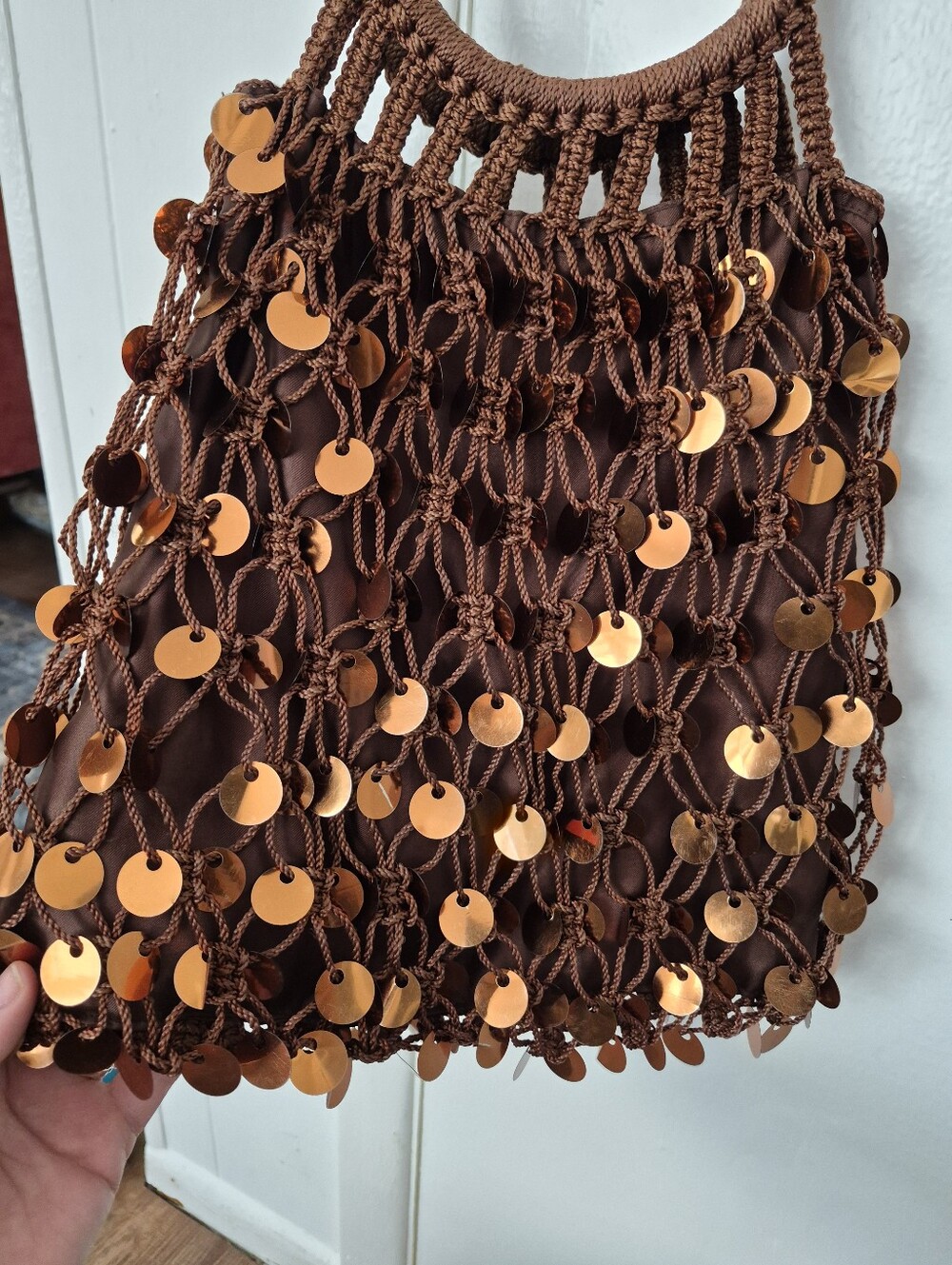 Sequin Crochet Handbag - Picture 8 of 8